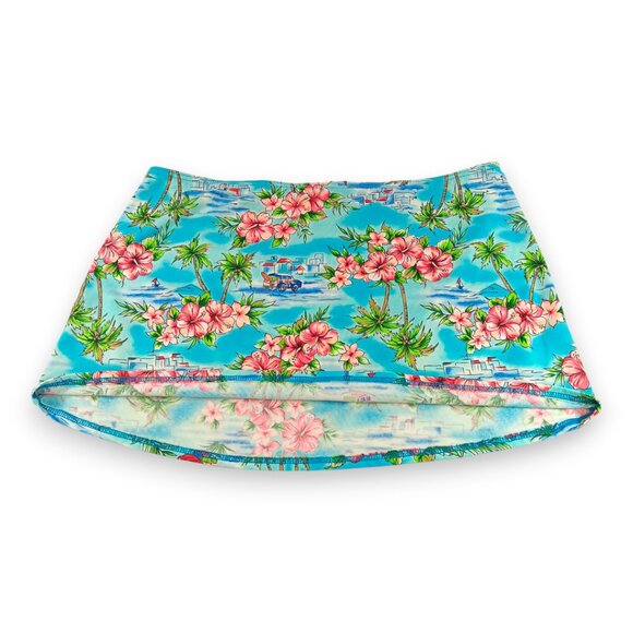 Vintage-BALTEX-Women's Bathing Suit Cover up-Skirt-Swimwear-Summer-Blue-Pink - Picture 3 of 13